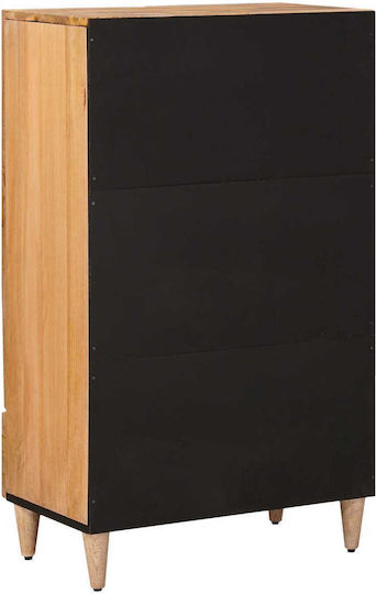 Δίφυλλη Ντουλάπα Φυσικό 60x33.5x100cm