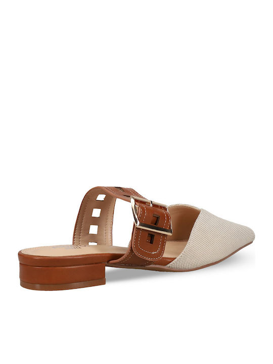 Women's Ballerina Shoes Slingback With Strap in Tabac Brown Colour