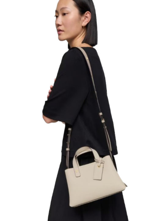 City Leather Women's Shoulder Bag Beige
