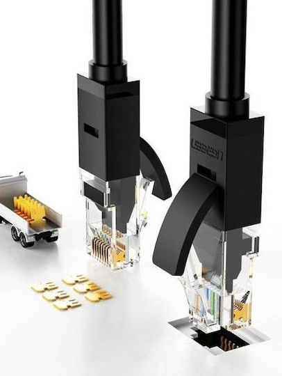 Ugreen Flat U/UTP Cat.6 (Gigabit) Network Cable Ethernet 1m Black