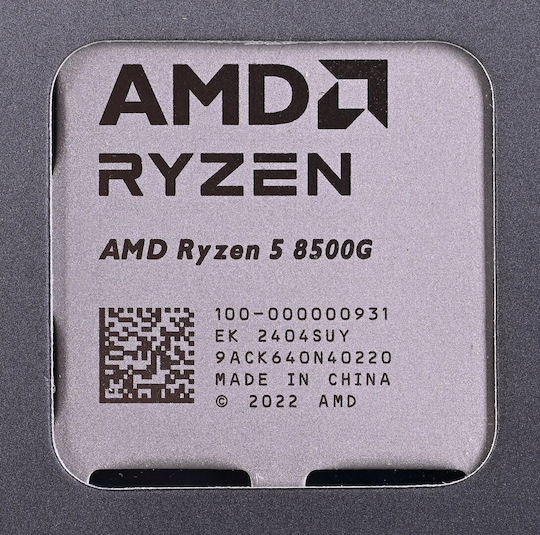 AMD Ryzen 5 8500G 3.5GHz Επεξεργαστής 6 Πυρήνων για Socket AM5 σε Κουτί με Ψύκτρα