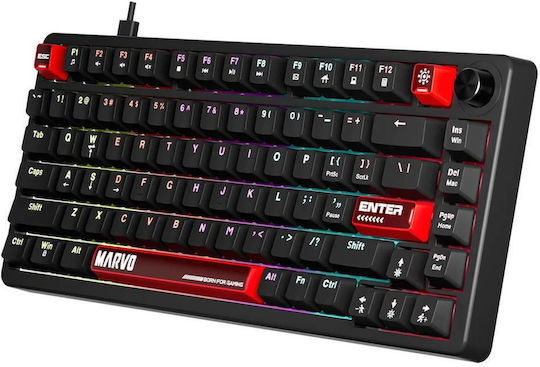 Marvo Titan Gaming Μηχανικό Πληκτρολόγιο Tenkeyless με RGB φωτισμό (Αγγλικό US)