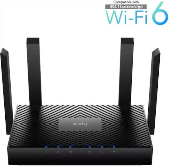 Cudy WR3000 v1 Ασύρματο Router Wi‑Fi 6 με 3 Θύρες Gigabit
