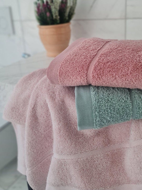 Down Town Home Bath Towel Set 3pcs Joanne Light Pudra Weight 600gr/m²