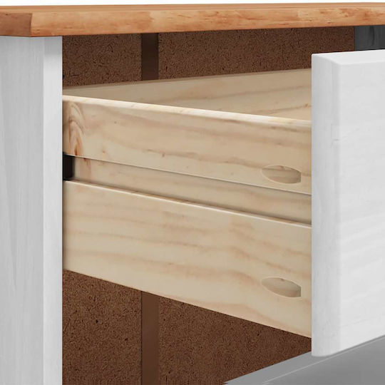 Wooden Shoe Organizer White 85x35x108cm