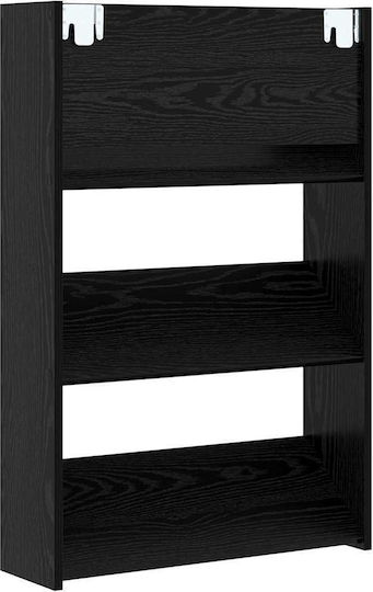 Dulapuri Pentru Pantofi Din Lemn Deschisă Neagră L60xA18xÎ60cm
