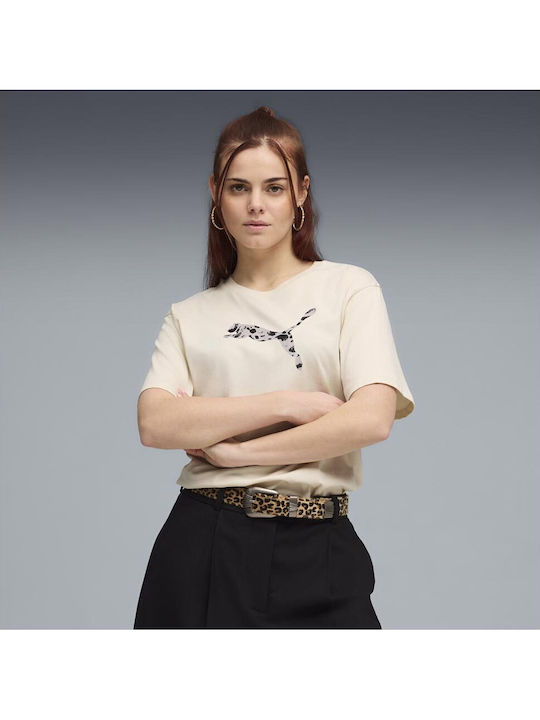 Ess Graphic Γυναικείο T-shirt Μπεζ