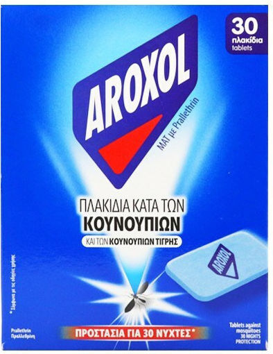 Aroxol Insektenabwehrtabletten für Mücken 30 Registerkarten 1cm