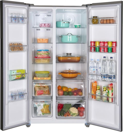 Heinner Ψυγείο Ντουλάπα 532lt Total NoFrost Υ177xΠ90xΒ66εκ. Λευκό HSBS-HM532NFGWHE++