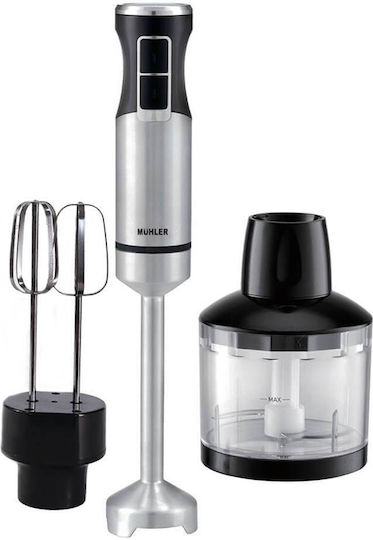 Muhler Hand Blender with Inox Rod 1000W Gray