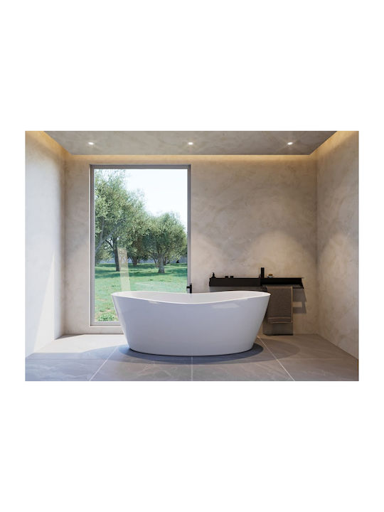 Verdi Wall Mounted Bathroom Shelf Metallic 10x10x27cm Grey