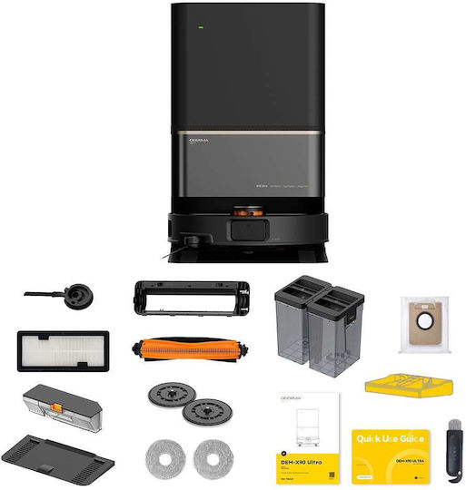 Deerma X90 Ultra Robot Vacuum Cleaner with Laser Mapping and 28000Pa Suction Power Black