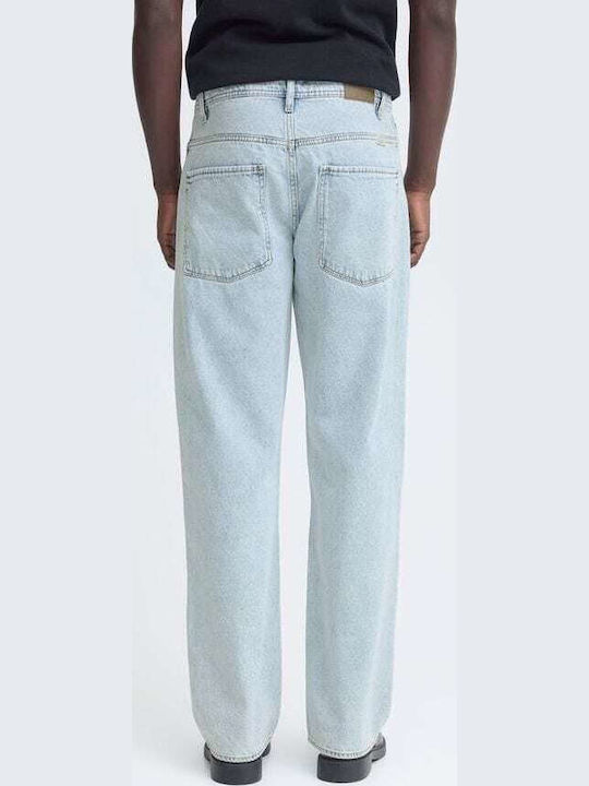 Men's Jeans Pants with Loose Straight Fit Lt Blue