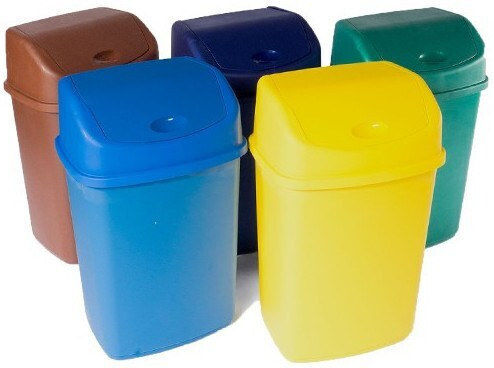 Sterk Waste Bin White-Grey 22lt