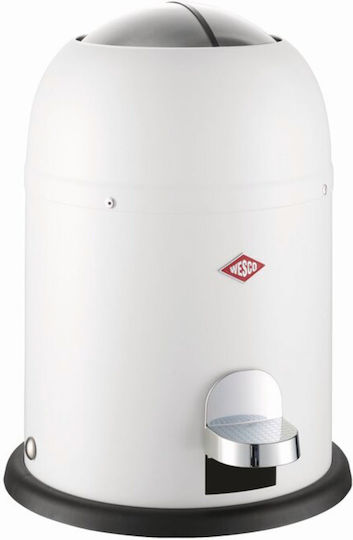 Wesco Κάδος Απορριμμάτων Πλαστικός Λευκός 6lt