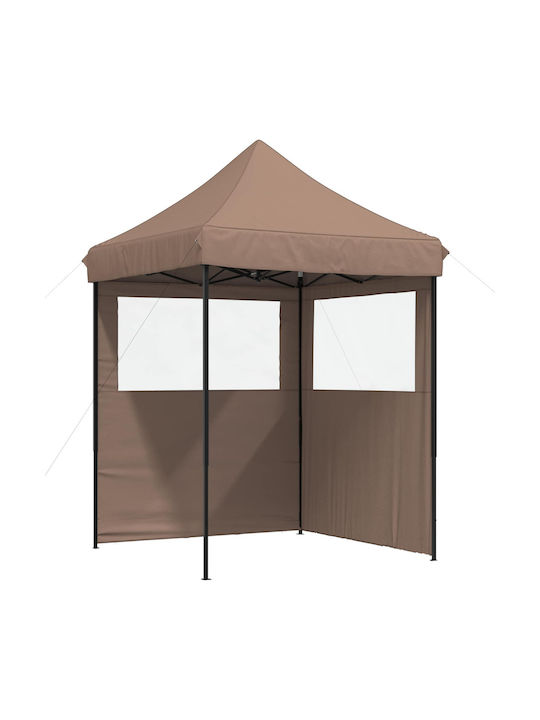 vidaXL Foldable Garden Brown Gazebo 2x2m