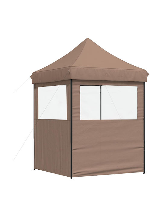 vidaXL Foldable Garden Brown Gazebo 2x2m