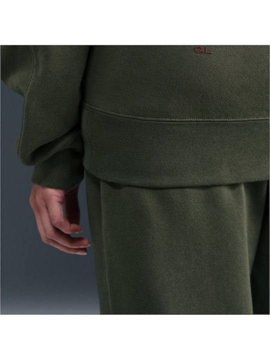 Women's Hooded Sweatshirt Cargo Khaki