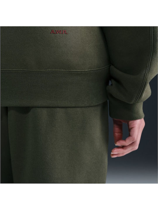 Women's Hooded Sweatshirt Cargo Khaki