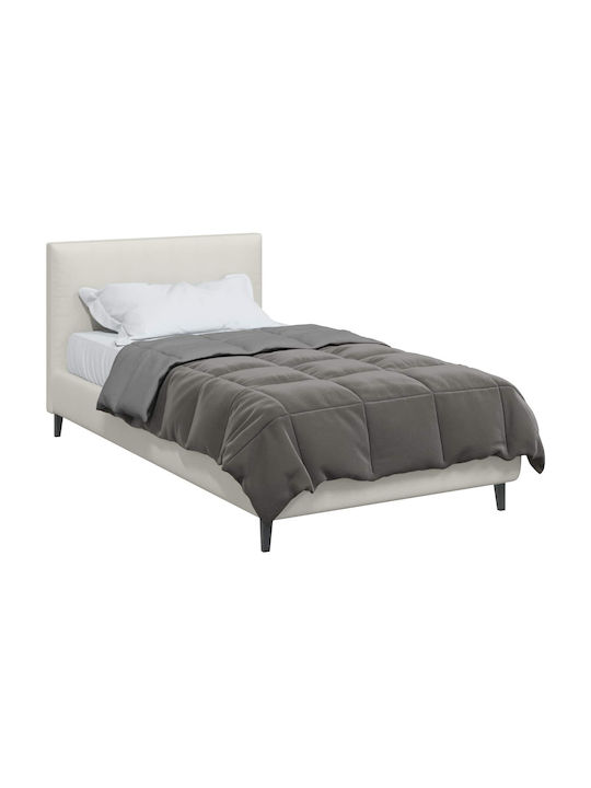 vidaXL Set Duvet Cover 155x220cm Single with Pillowcase Light Grey