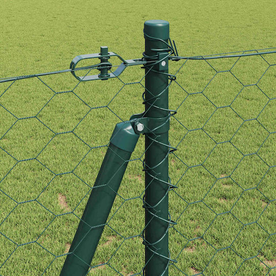 vidaXL Garden Fence Post Made of Steel 5x120x120cm Green