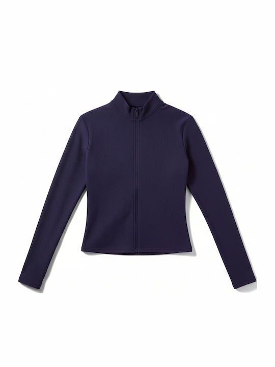 Women's Cardigan with Zipper Black