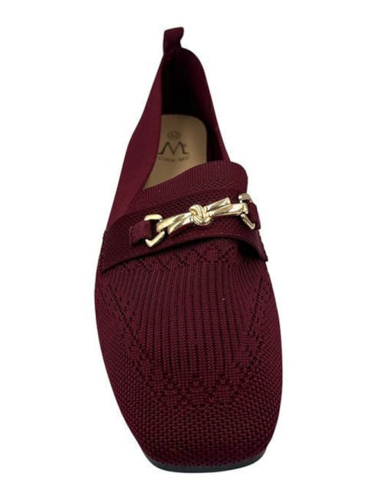 Women's Moccasins in Burgundy Colour