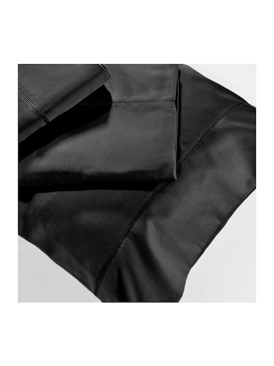 Down Town Home Duvet Cover Set Cotton Single with Pillowcase 175x245 S250 10 Black