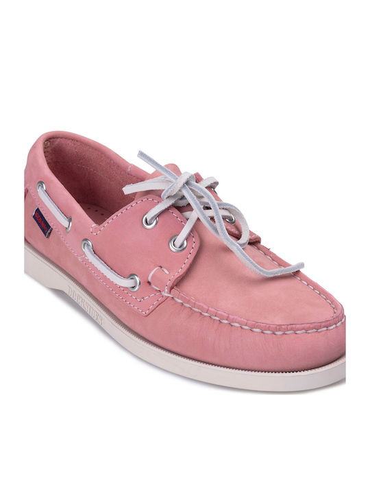 Portland Δερμάτινα Γυναικεία Boat Shoes σε Ροζ Χρώμα