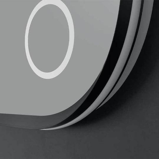 Imex RIMI040 120cm x 60cm Oval Bathroom Mirror Led Black