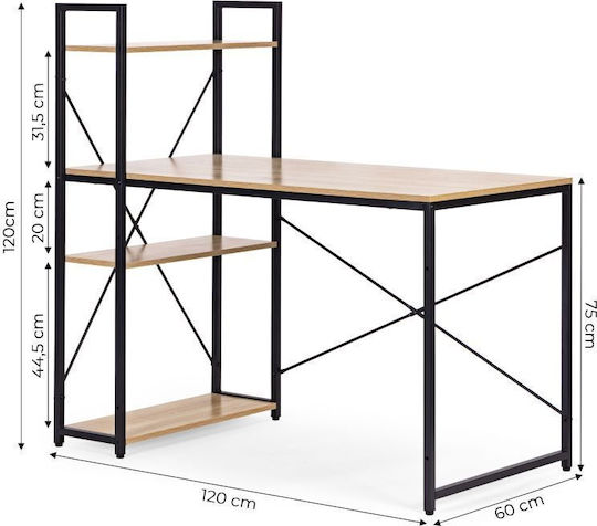 Birou de Calculatoare din Lemn 120x60cm