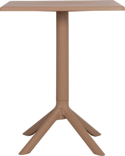 Tisch für kleine Außenbereiche Stabil Cappuccino 60.5x60.5cm