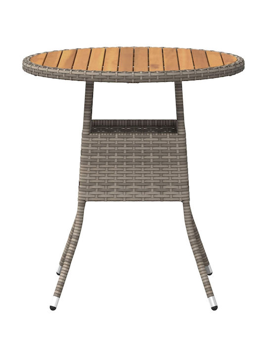 Masă Pentru Spații Mici Exterioare Gri 70x70x73cm