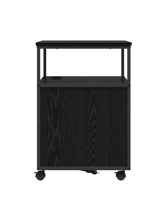Cabinet de Birou Metalic Black Oak 60x46x67cm