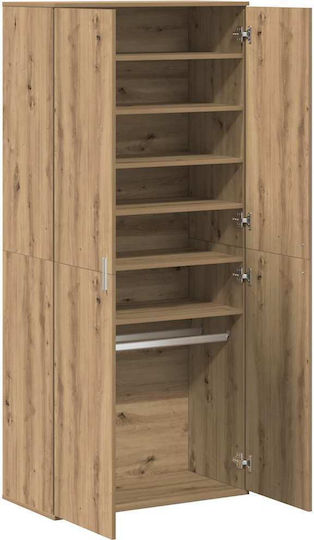 Dulap De Depozitare Pentru Birou Din Lemn Nucă 80x39x178cm