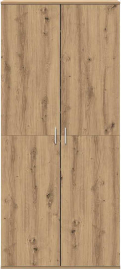 Dulap De Depozitare Pentru Birou Din Lemn Nucă 80x39x178cm