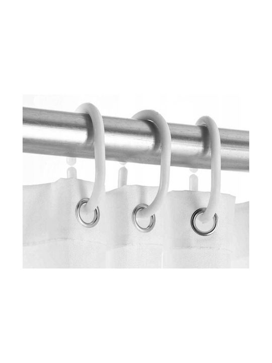 Douceur d'Intérieur Marbre Shower Curtain 180x200cm White
