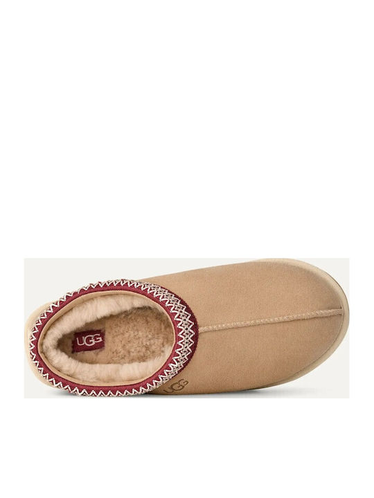 Tasman Ii Leather Winter Women's Slippers Red