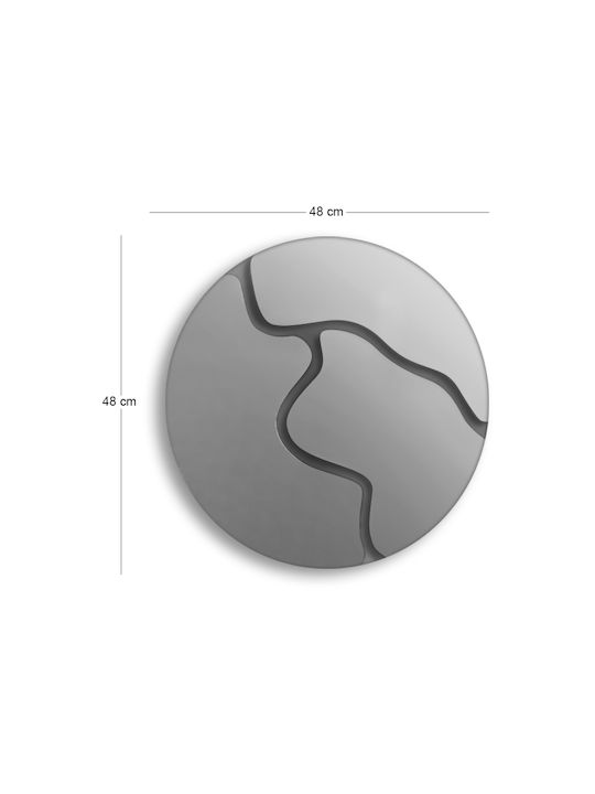 Wallity Wandspiegel mit Gelb Kunststoff Rahmen Durchmesser 48cm 1Stück