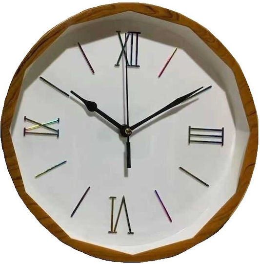 Ceas de Perete Lemn Maro Ø26cm