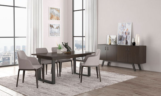 Νο 7 Masă Sala de mese Masa extensibilă Wenge 150(+30)x90x78buc