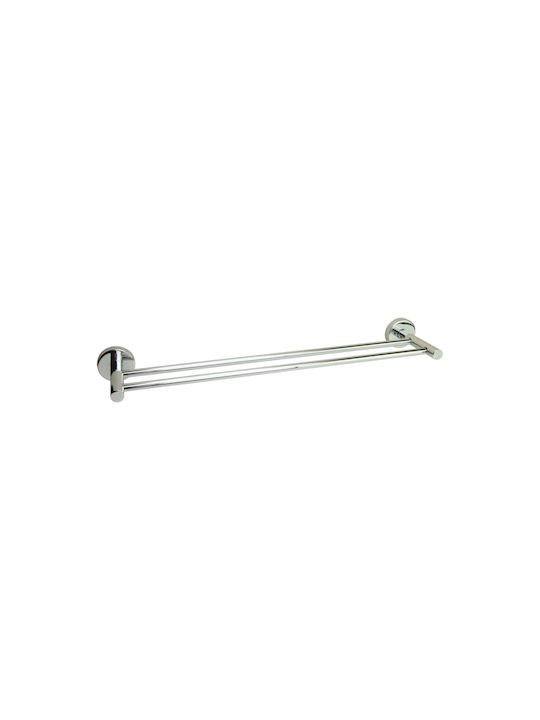 FFG Double Wall-Mounted Bathroom Rail Silver