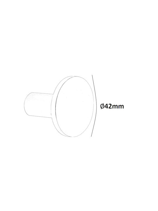 Bronze Art Single Wall-Mounted Bathroom Hook ​42x3cm Silver