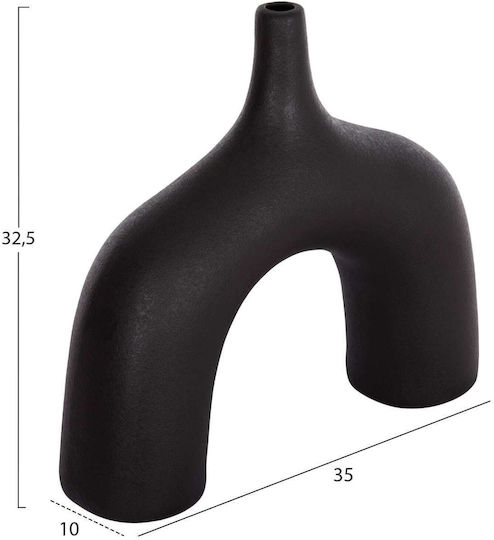 Ceramic Tabletop Decor Fb94601.02 Black Matte 34x10x33cm