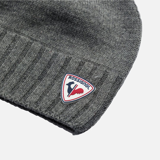Men's Fleece Knitted Beanie in Gray Colour