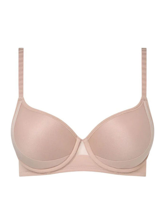 Beige Bra with Light Padding & Underwire
