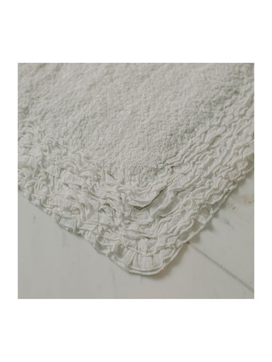 Down Town Home Πατάκι Μπάνιου Βαμβακερό Frill 60-0278 Aqua 60x90εκ.
