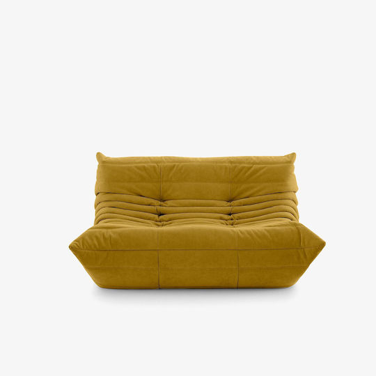 Togo Doppelsitzer Sofa Gelb 132x102x70cm