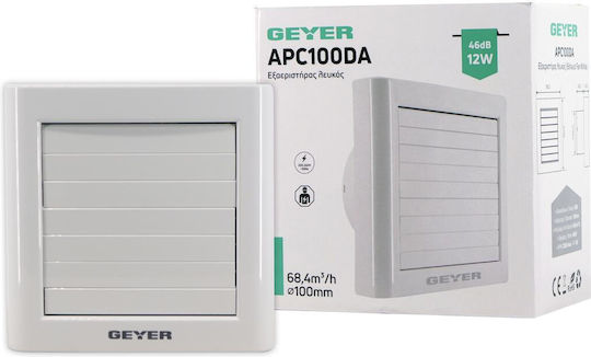 Geyer Wall-mounted Ventilator Bathroom 100mm White
