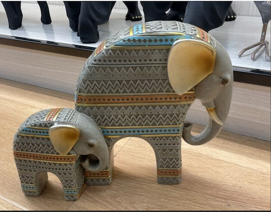 Etoile Dekorativer Elefant aus Polyresin 23.5x6x18cm 1Stück